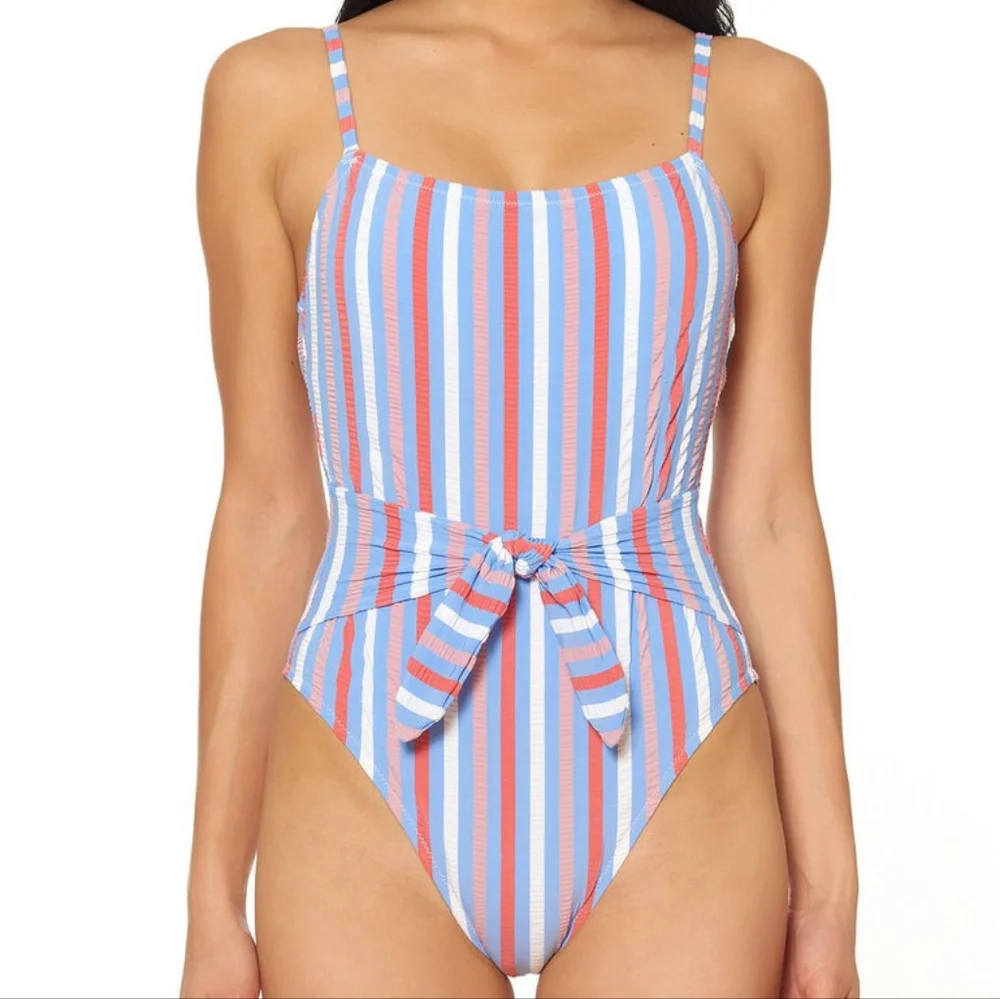 NWT, Jessica Simpson Miami Stripe One Piece Swimsuit